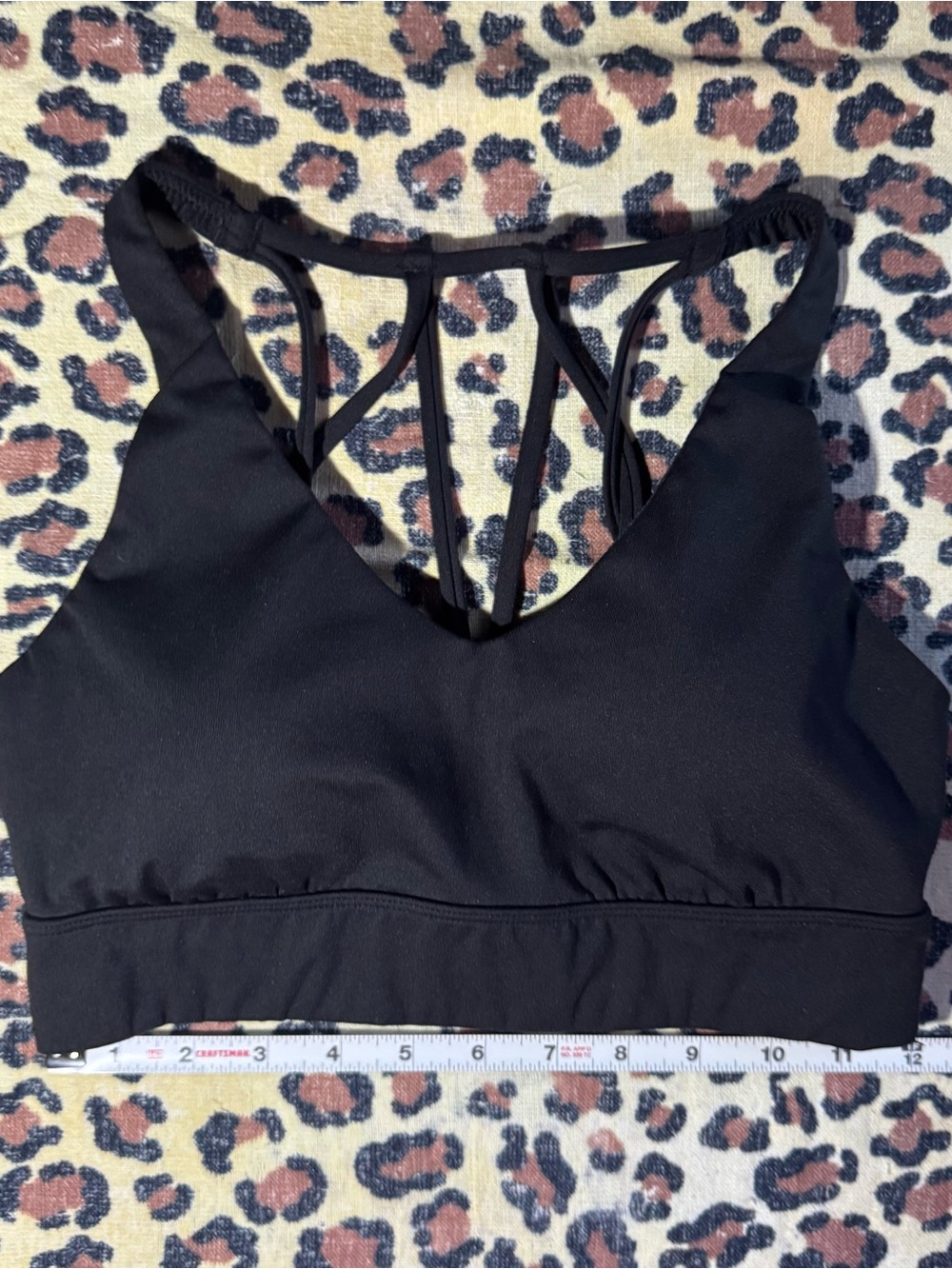 all in motion Black Strappy Back Sports Bra Pilates Yoga - Picture 9 of 11